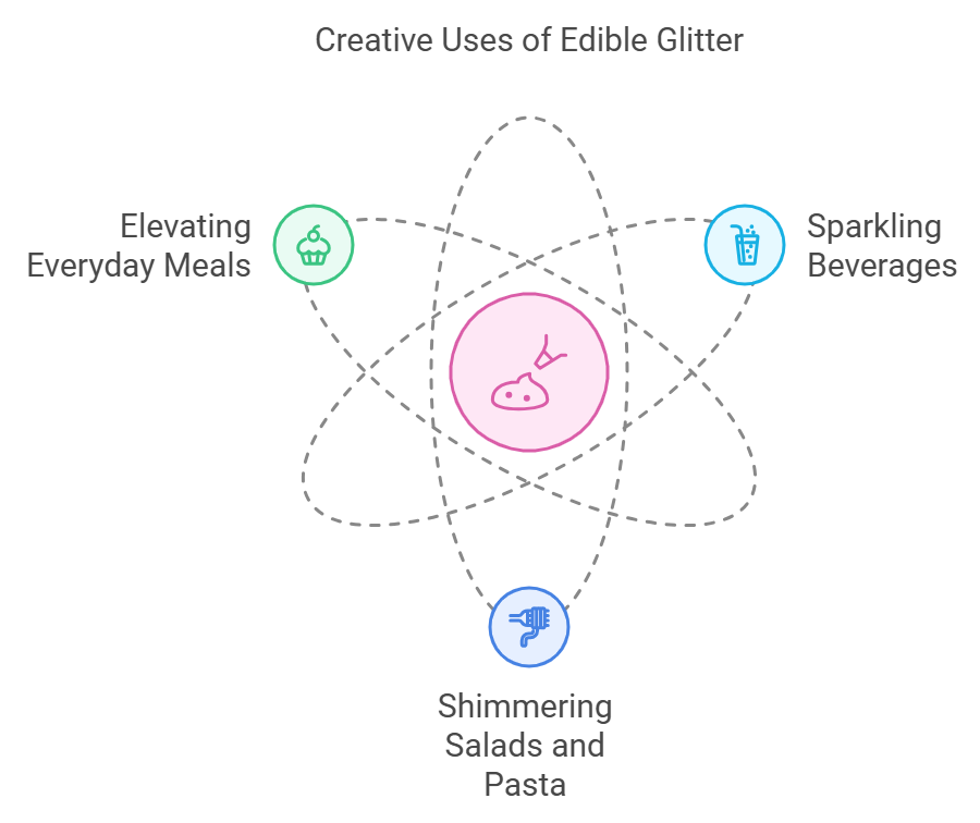 Creative Uses of or for Edible Glitter - Glitter craft ideas