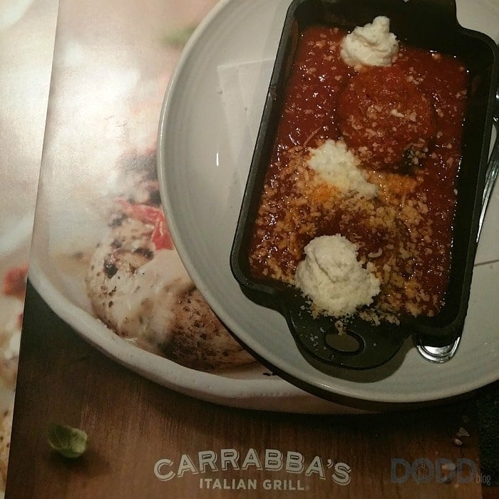 the Carrabba's Italian grill menu 