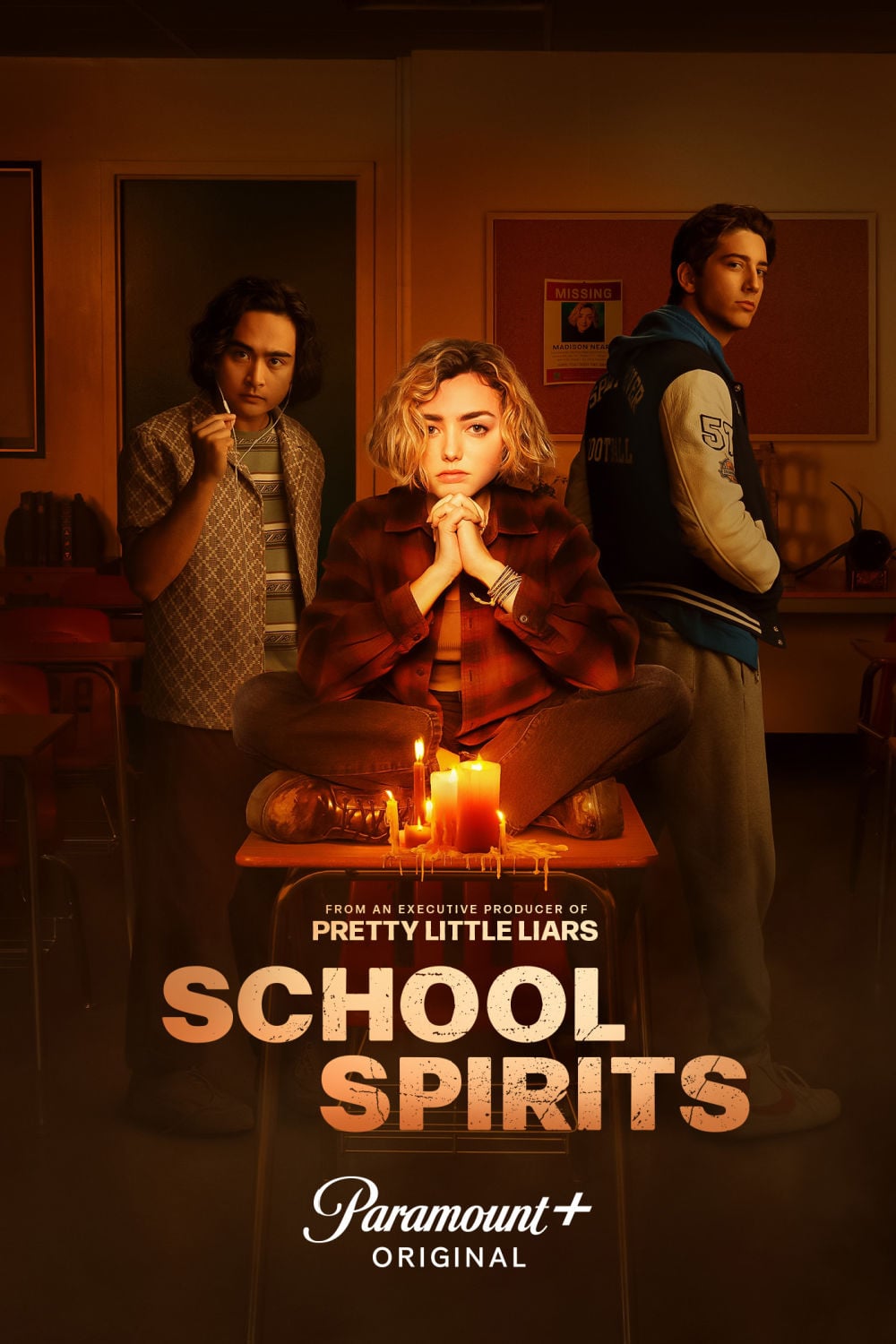 Cast of "School Spirits" on Paramount+ TV poster