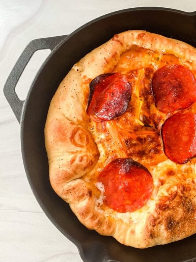 Hot and Ready Stuffed Crust Cast Iron Pizza