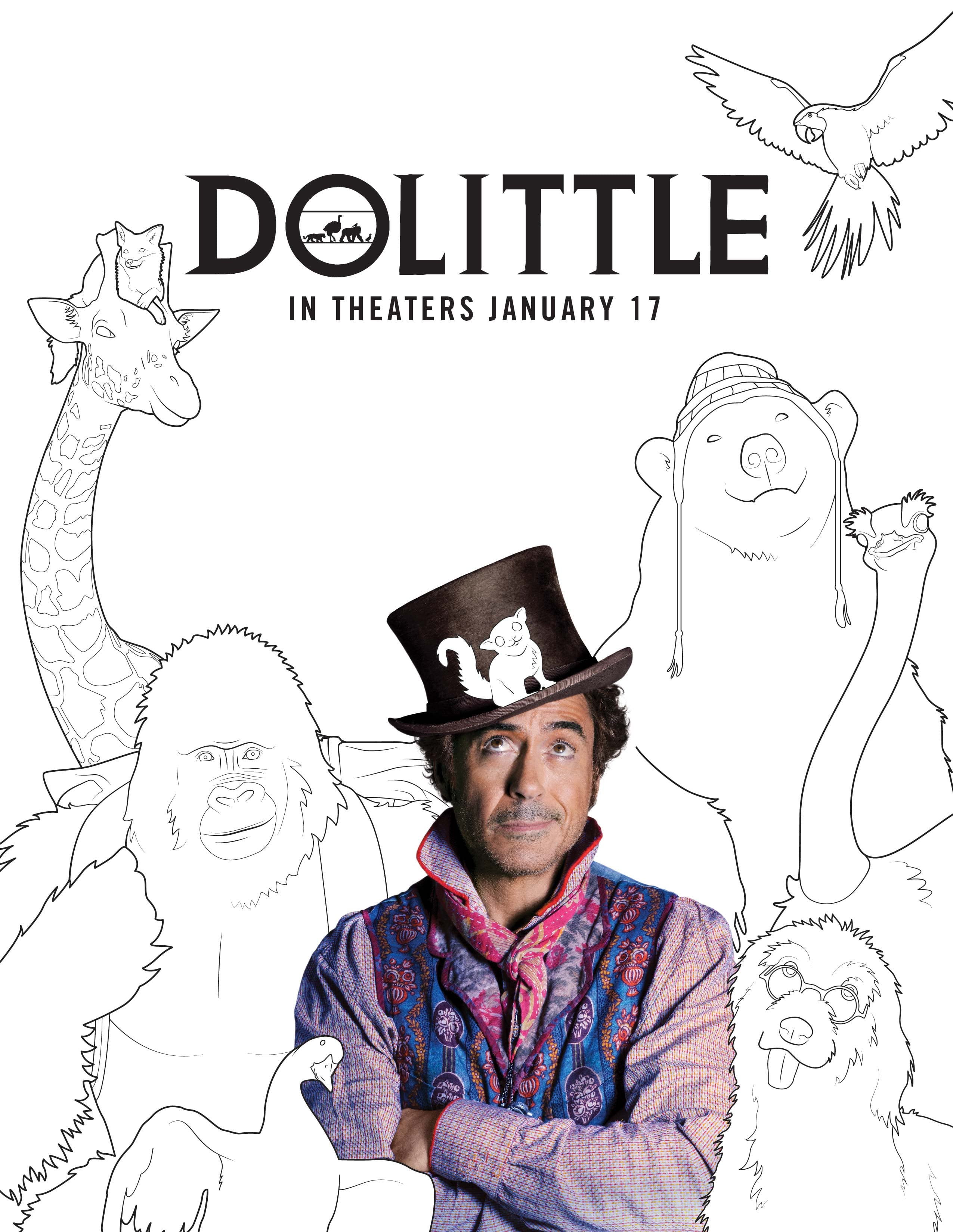 Robert Downey Jr., Doctor Dolittle color pages