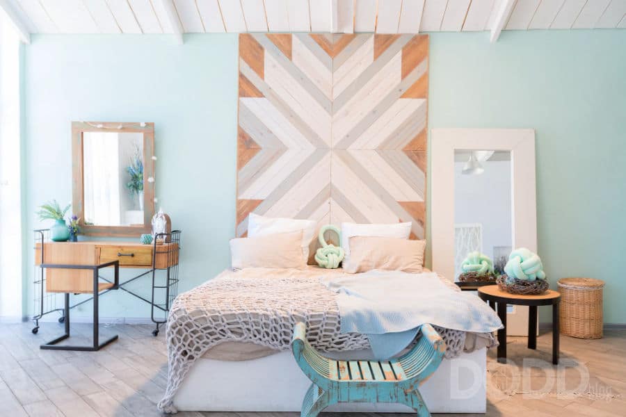 fashionable spacious bedroom apartment with stylish design