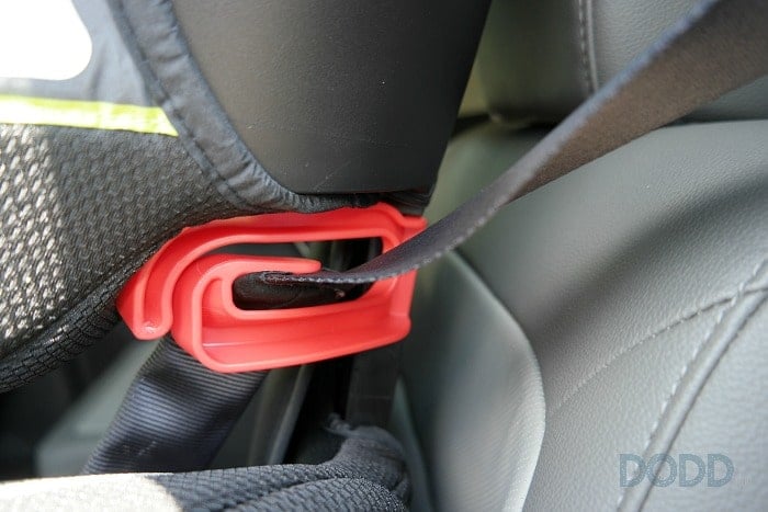 The seat of the Graco Turbobooster LX, that has the Graco Trueshield.