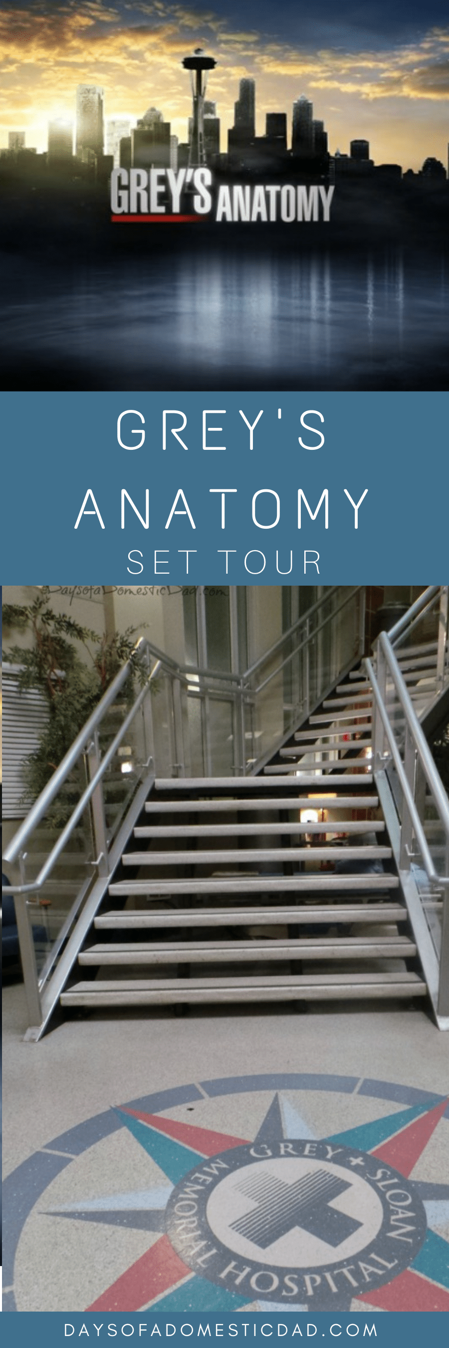 Pintrest pin for Grey's Anatomy Set tour