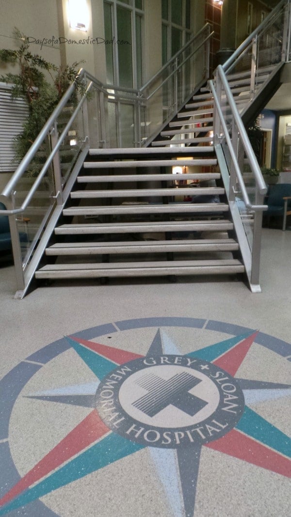 Stairs at the set of Seattle's Grey Sloan Memorial Hospital