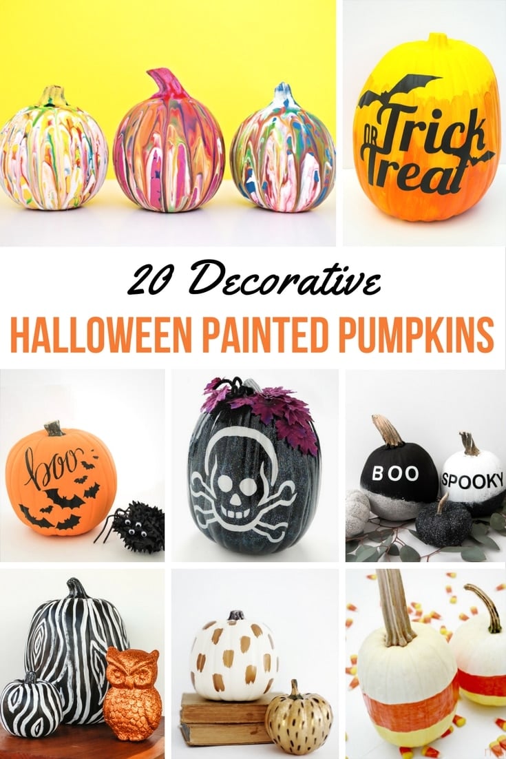 Halloween Painted Pumpkins