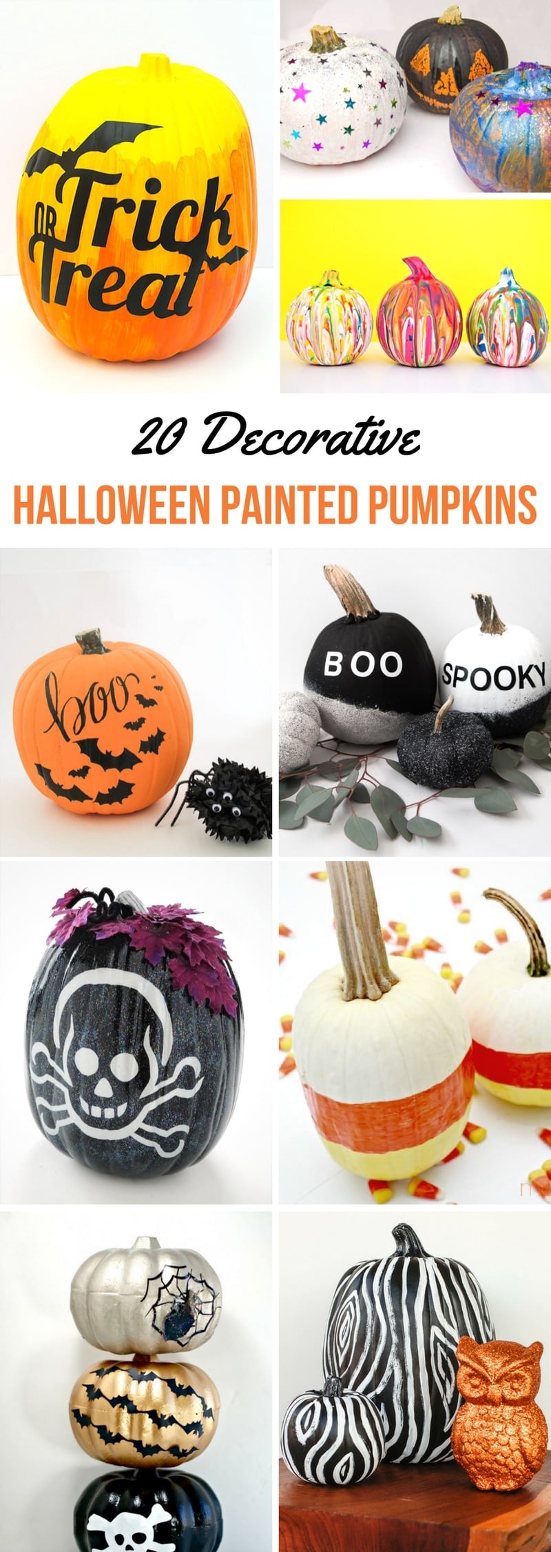 Halloween Painted Pumpkins