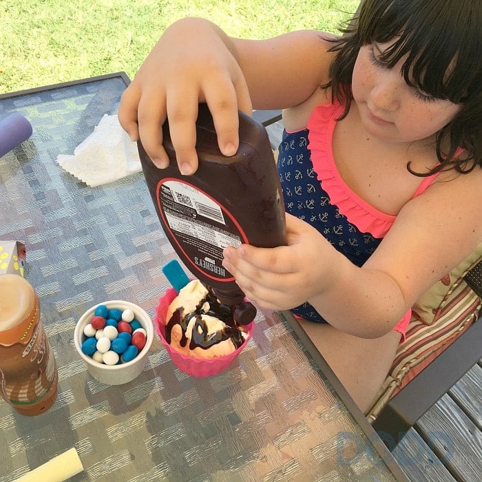 Joeli making a ice cream