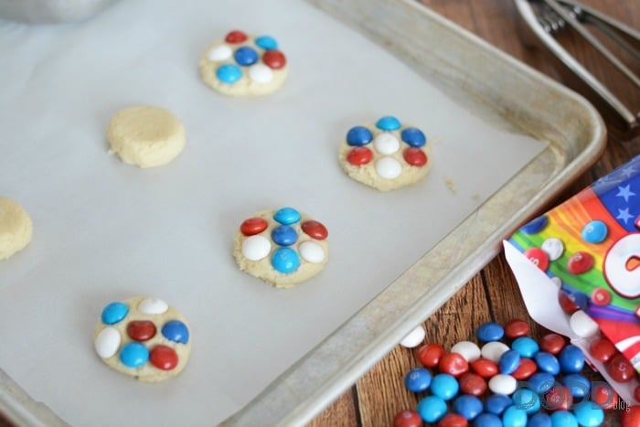 Red White and Blue Skittles Cookie - Sugar
