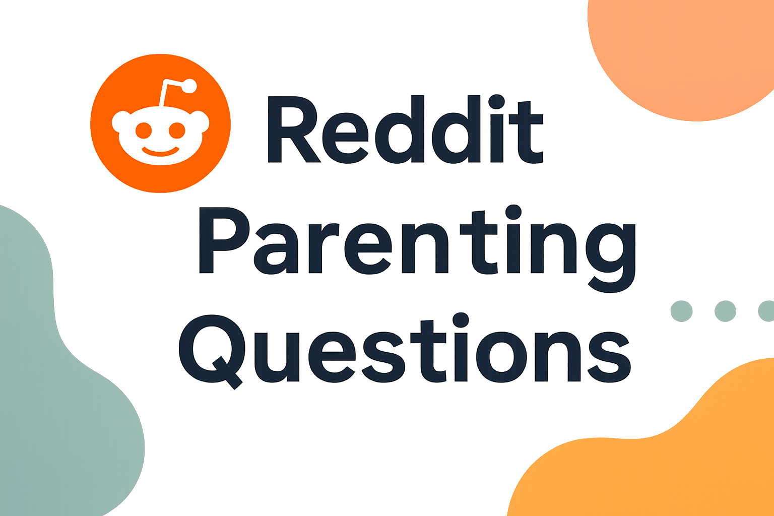 Bold series cover reading ‘Reddit Parenting Questions’ with speech-bubble icon in orange and navy on a clean background.