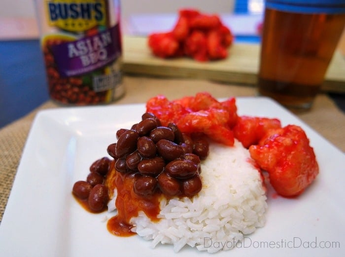 Sweet and Sour Asian Chicken and Rice with BUSH's Asian Style BBQ Beans #DoneThis