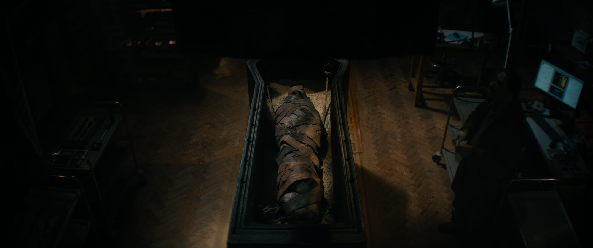 The Mummy 2026 sarcophagus scene horror film parents guide scary imagery