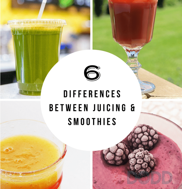 6 Differences Between Juicing and Smoothies
