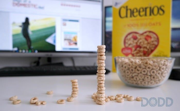 Stacking Cheerios with Life of Dad