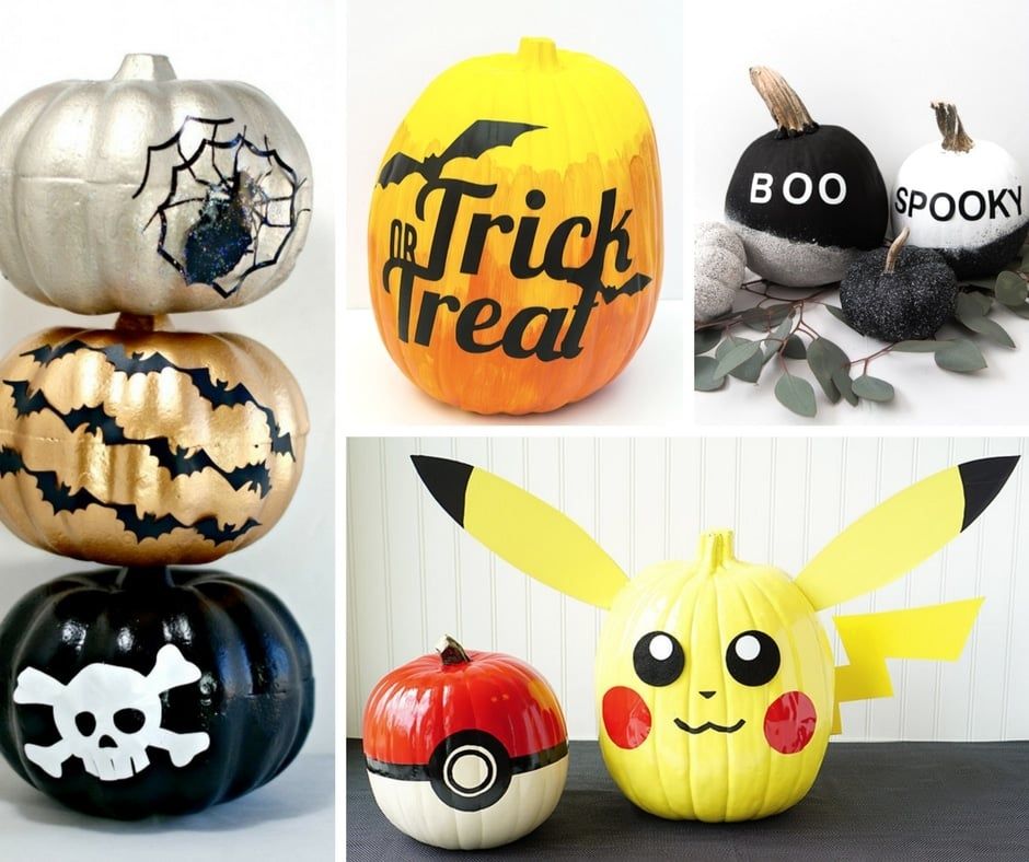 20 Decorative Halloween Painted Pumpkins