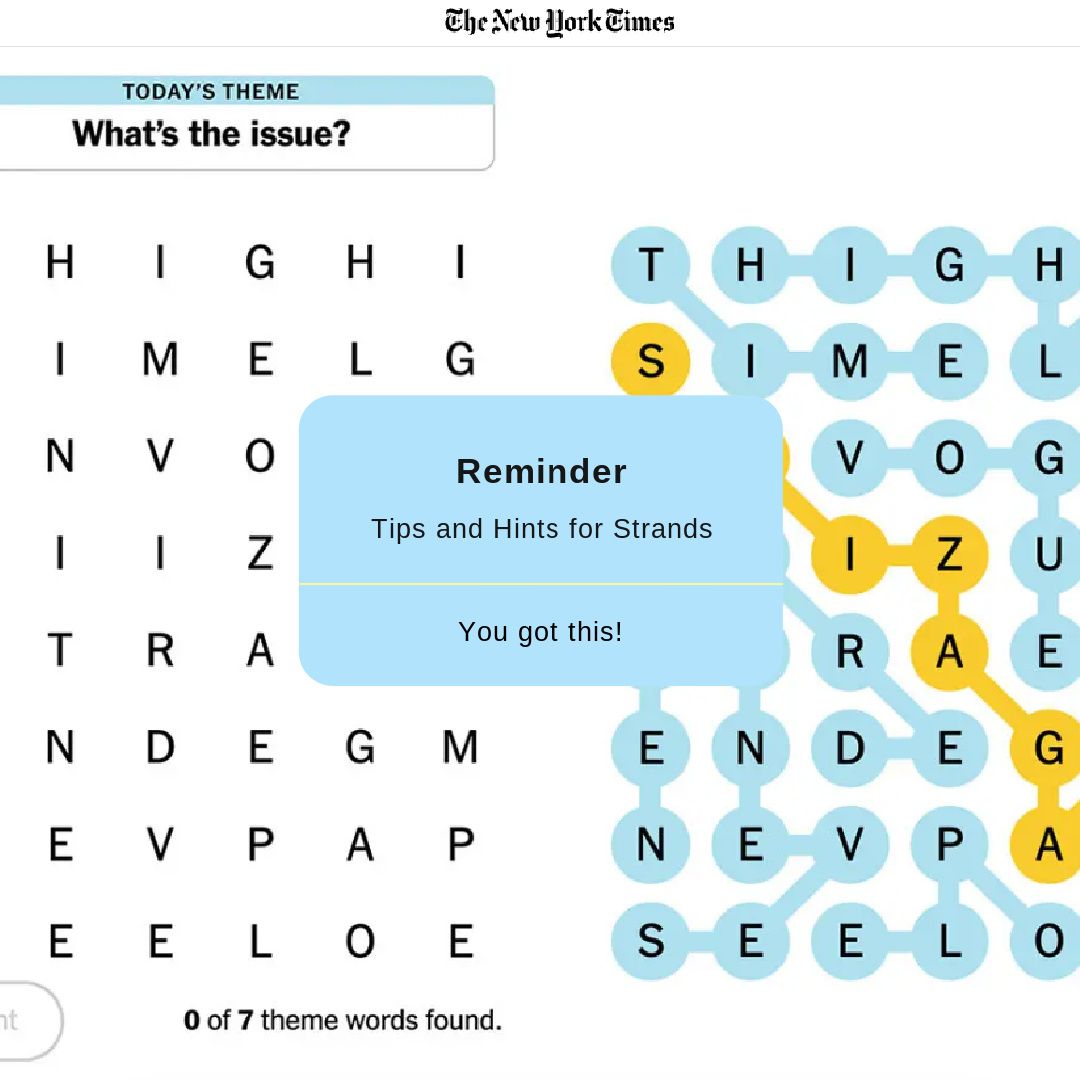 Today's Strands Hint and Tips: Unlocking The New York Times Strands Game