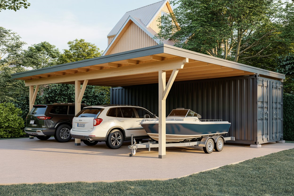 Fast and Affordable DIY Carport From a Shipping Container