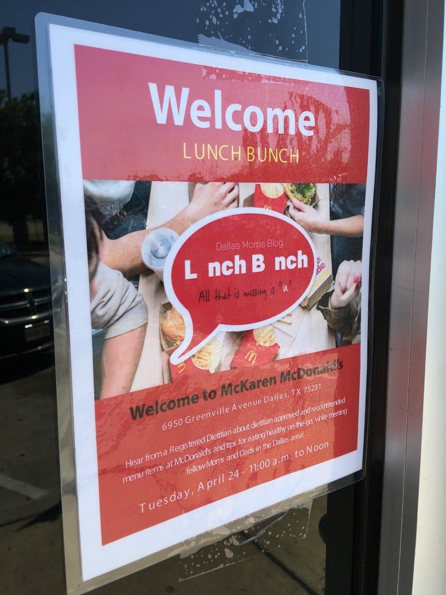 What I Learn at the McDonalds's Lunch Bunch
