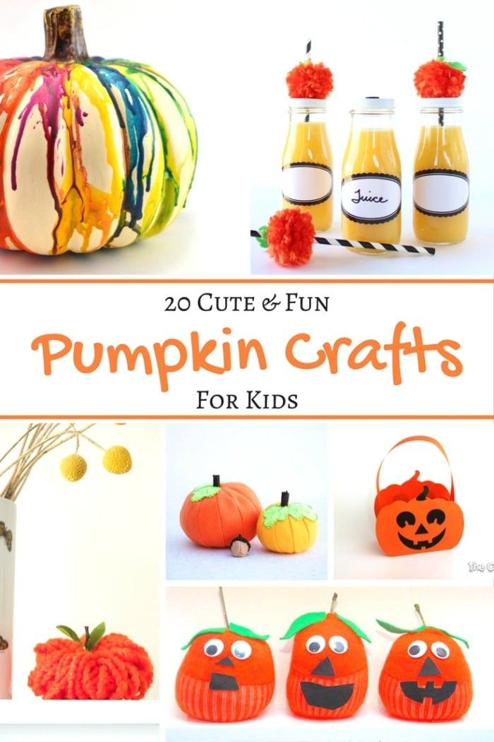 20 Cute and Fun Pumpkin Crafts for Kids