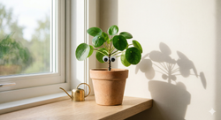 Houseplant with googly eyes as a funny harmless prank idea for kids
