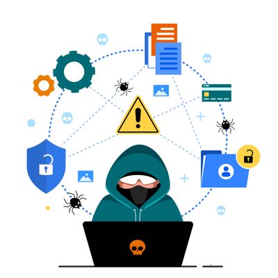 Free vector global data security, personal data security, cyber data security online concept illustration, internet security