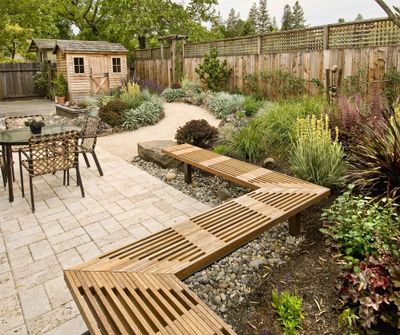 Backyard sitting space