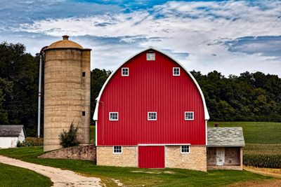 Red Built Structure Against Sky