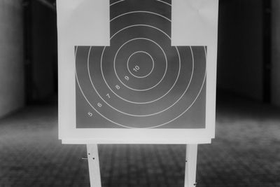 Shooting Target Paper in Grayscale Photography