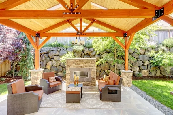 outdoor fire place