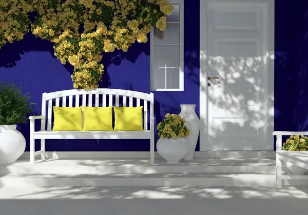 Entrance of a house - paint the front door