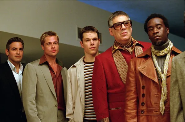 Ocean's Eleven cast members Andy Garcia, Brad Pitt, Matt Damon, Elliott Gould and Don Cheadle