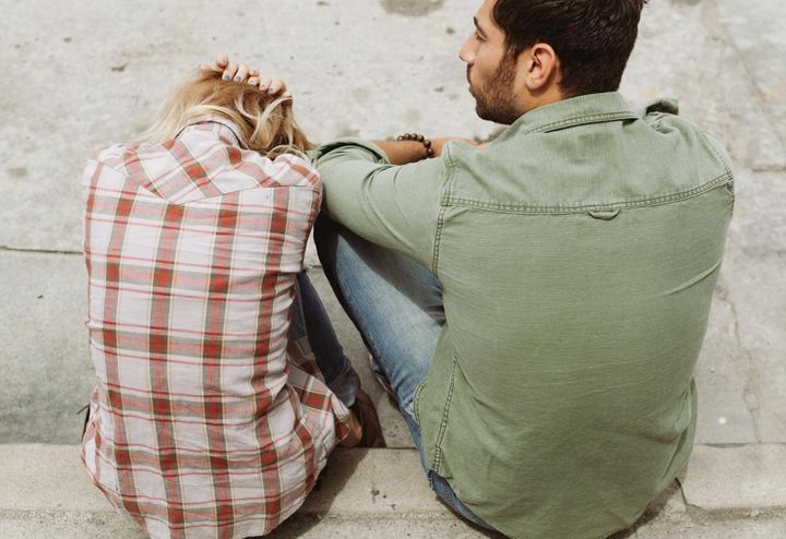 Stressed young couple