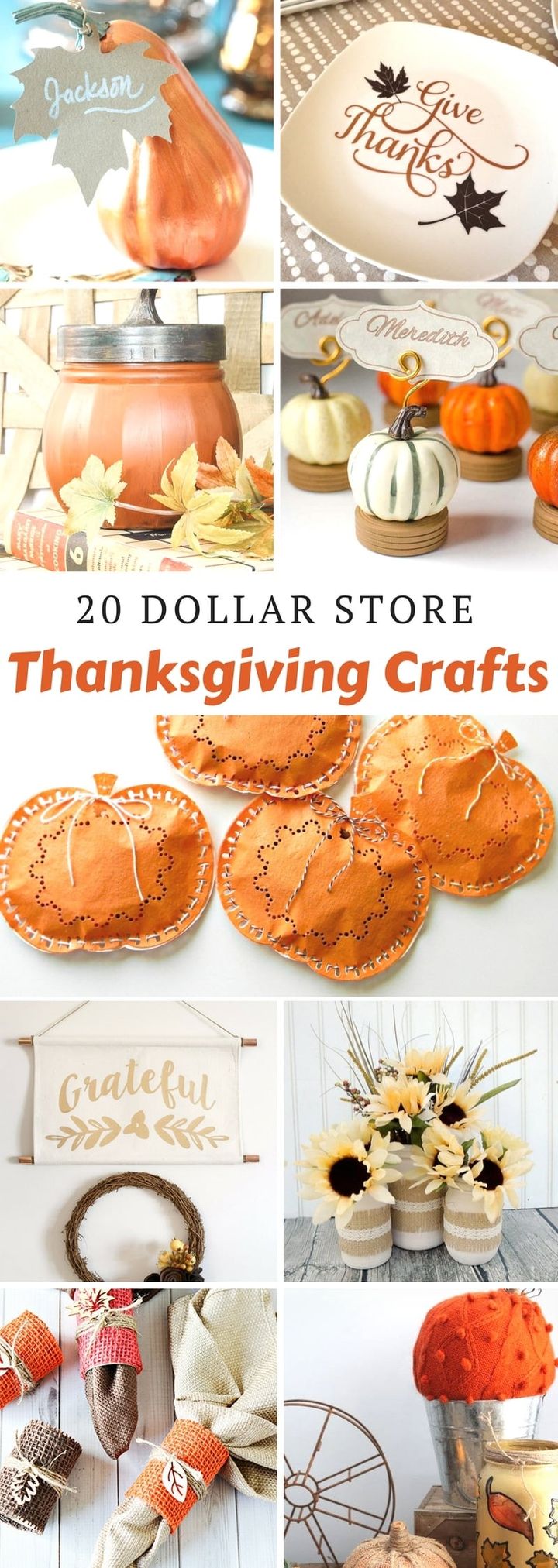Dollar Store Thanksgiving Crafts