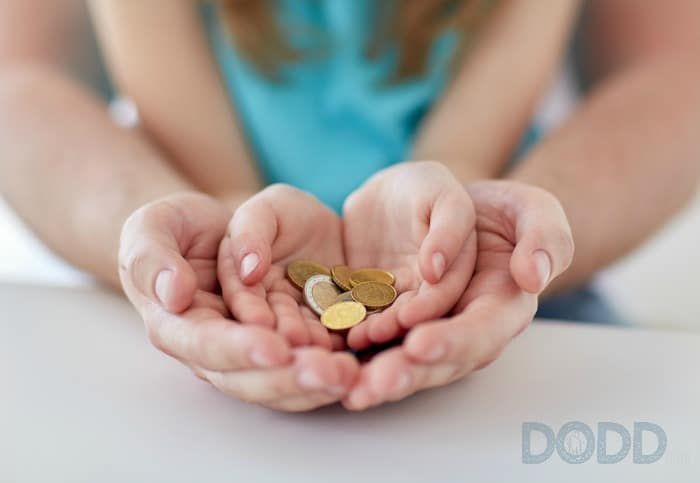 Family saving money