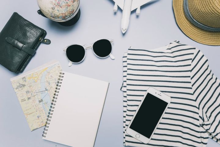Notebook and stuff for trip