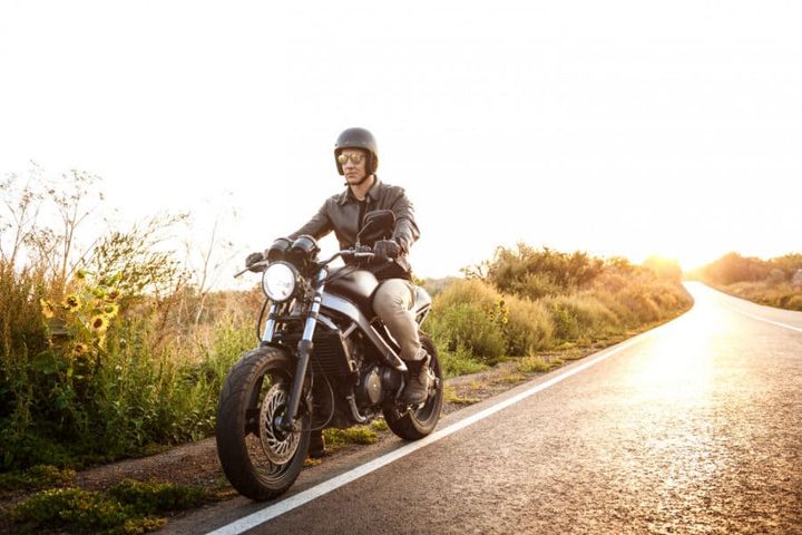 riding motorcycle