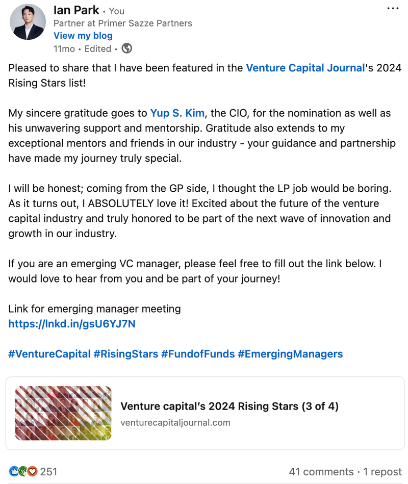 Year-End Letter to LPs: 2024년을 돌아보며