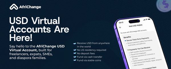 Introducing AfriChange’s USD Virtual Account: Receive USD Payments From Anywhere.