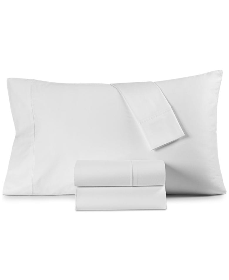 White Hotel Collection sheet set with pillowcases and folded sheets