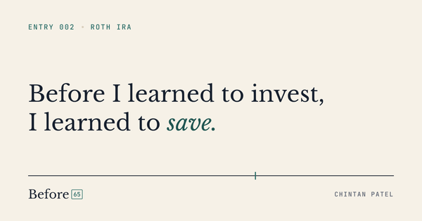 Before65 cover: Before I learned to invest, I learned to save