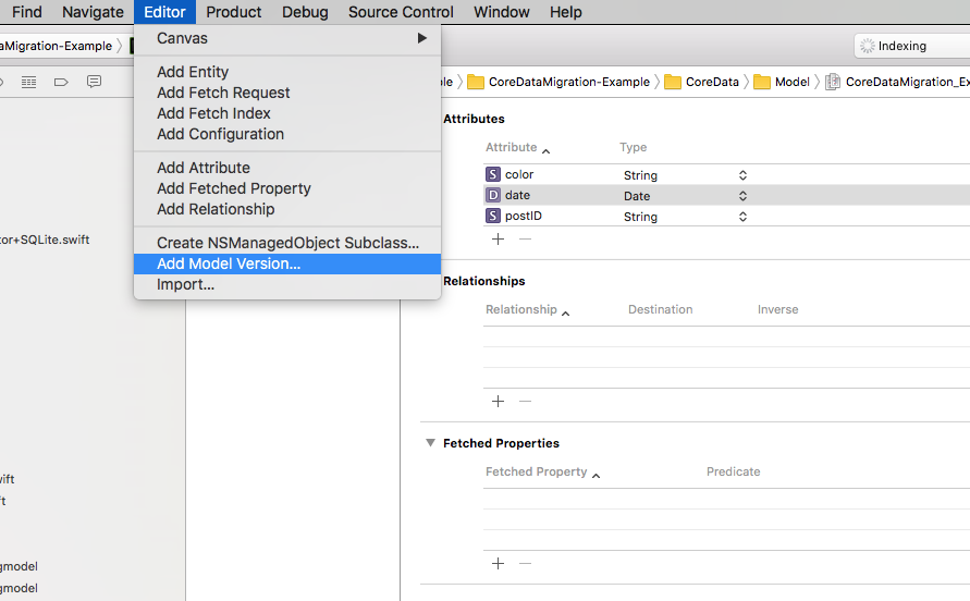 Screenshot of adding a new model version