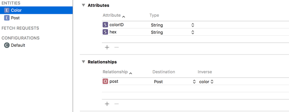 Screenshot of Model editor