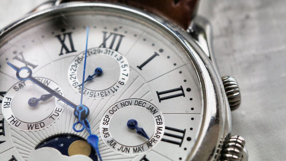 Photo of a close up watch face