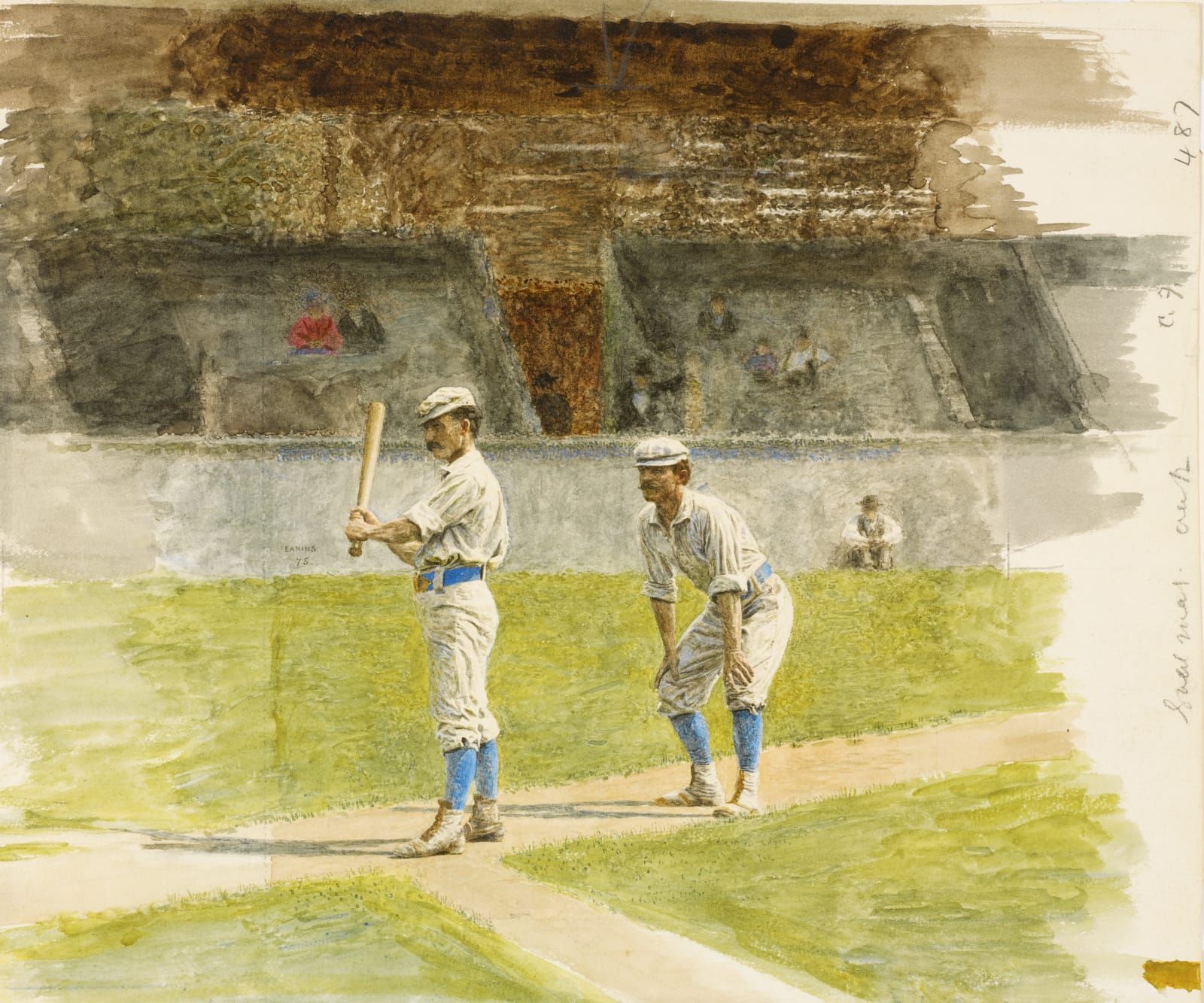 Baseball Players Practicing, 1875 by Thomas Eakins