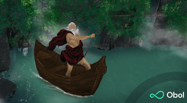 Charon the Greek God ready to guide souls across the Acheron river