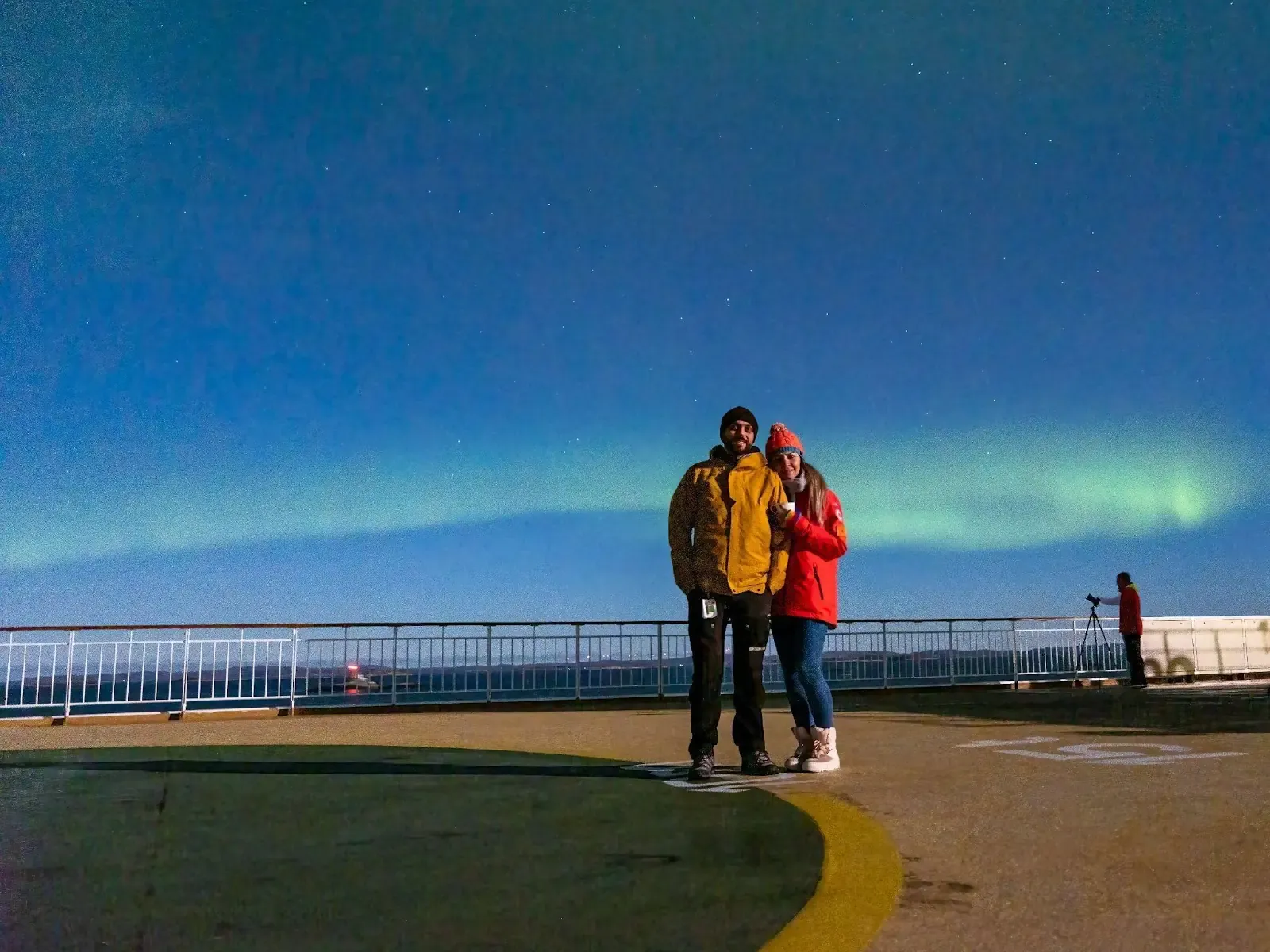 Couple on a Hurtigruten Northern Lights cruise
