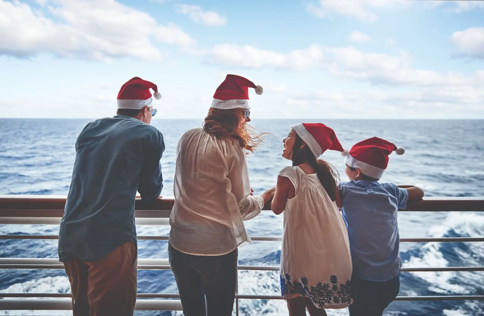 Family onboard a Princess Christmas cruise