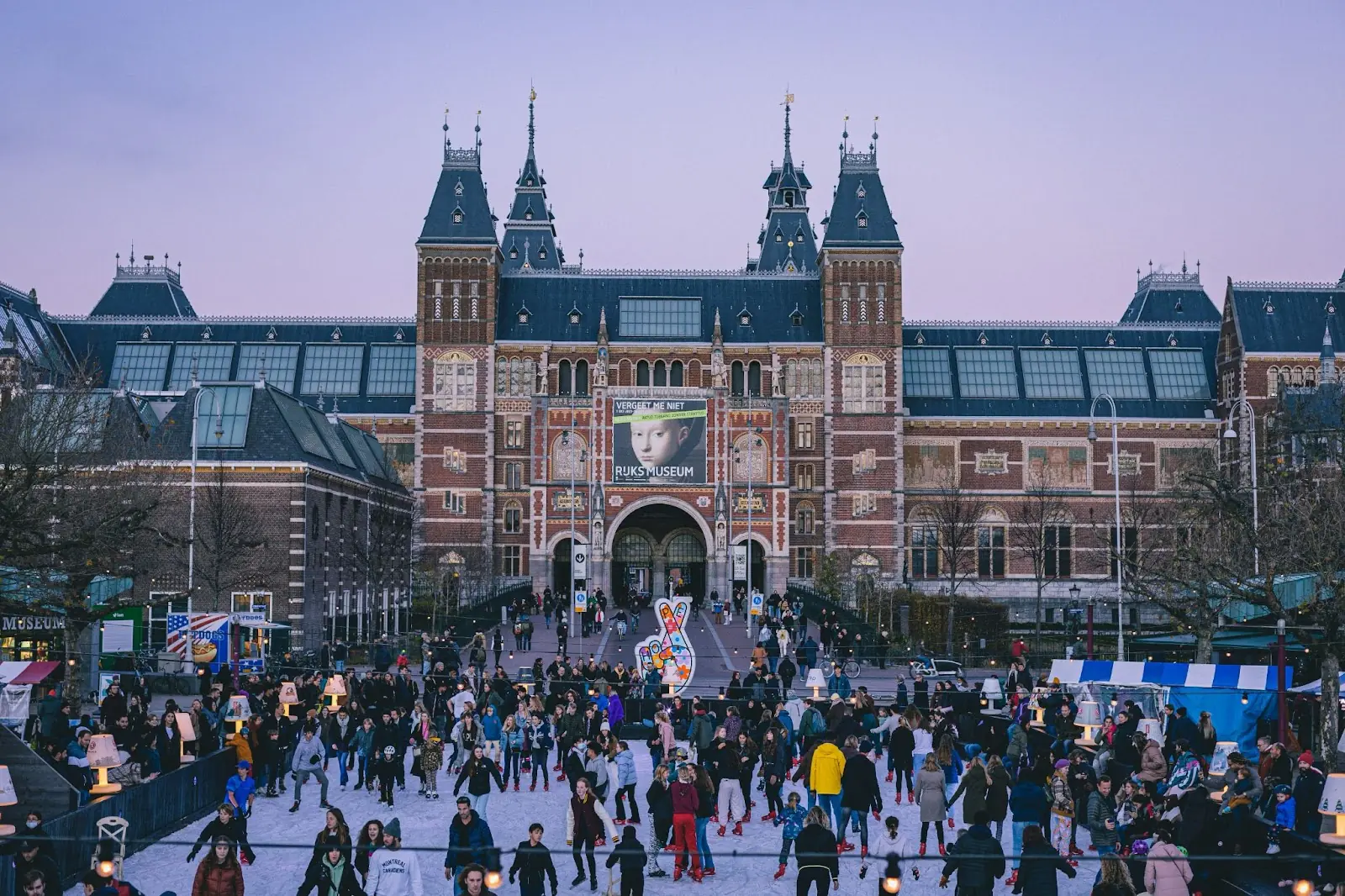 Ice skating rink in Museumplein