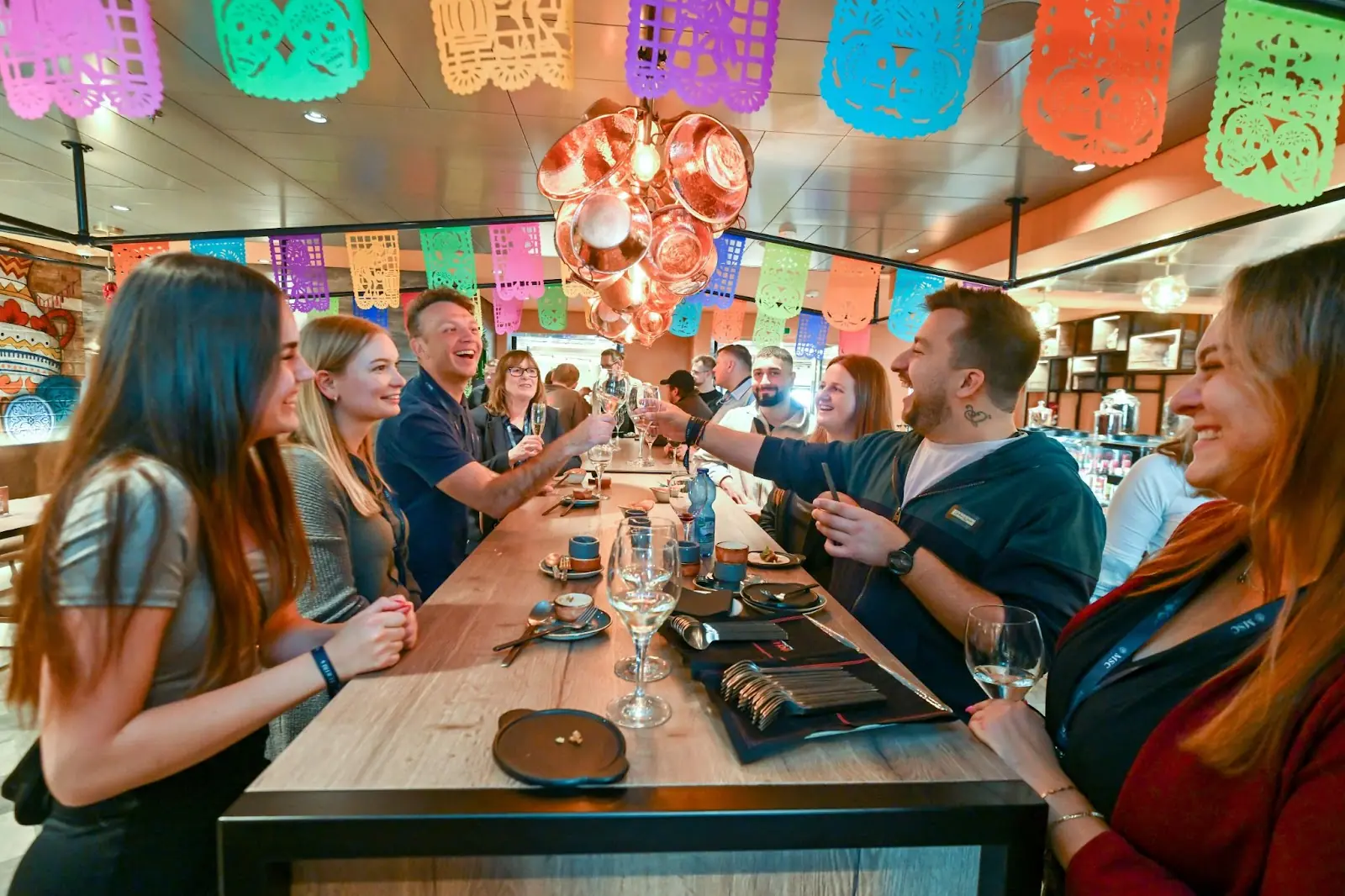 Guests at HOLA Tacos bar&nbsp;
