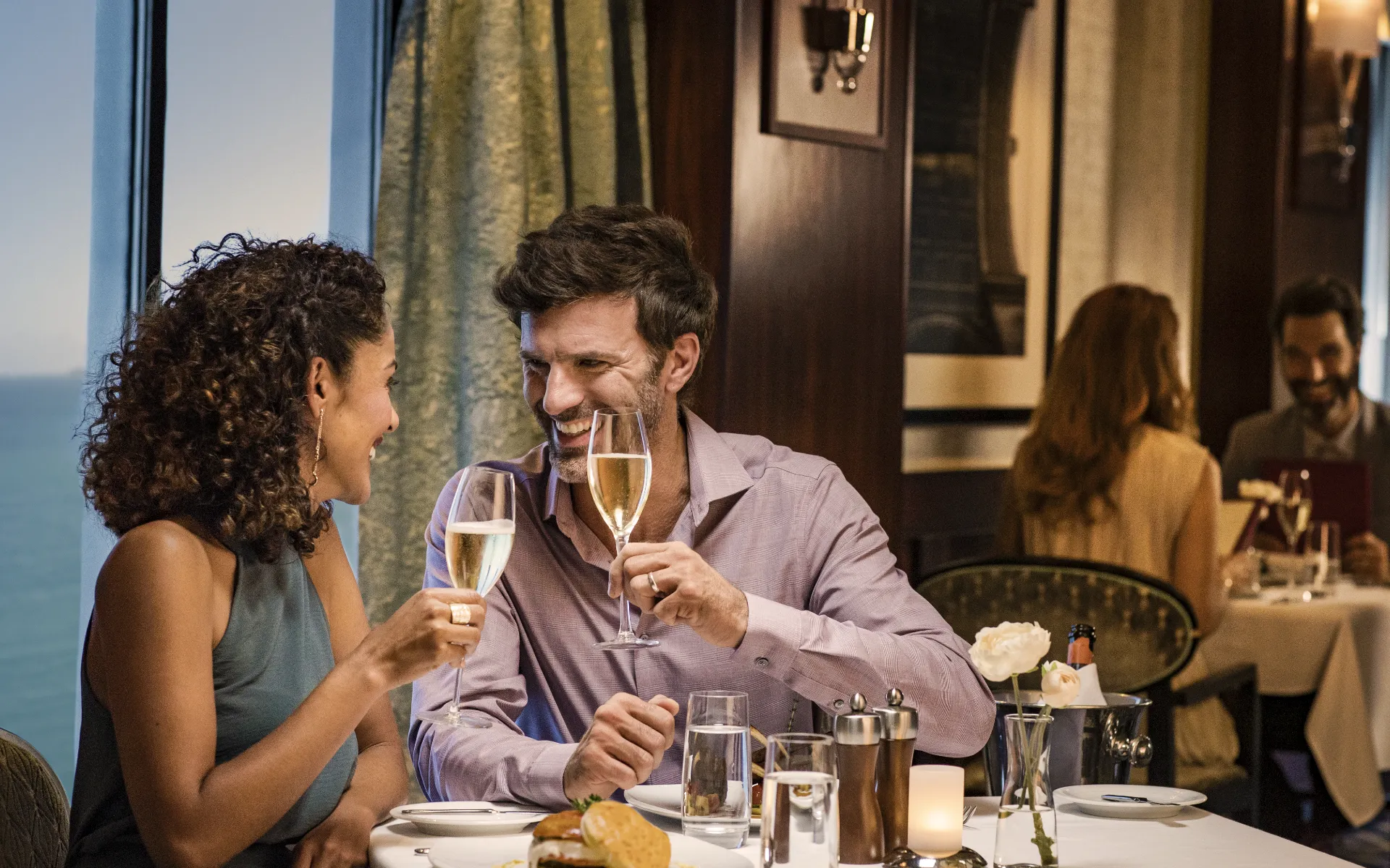 Guests at Dinner on a NCL Ship